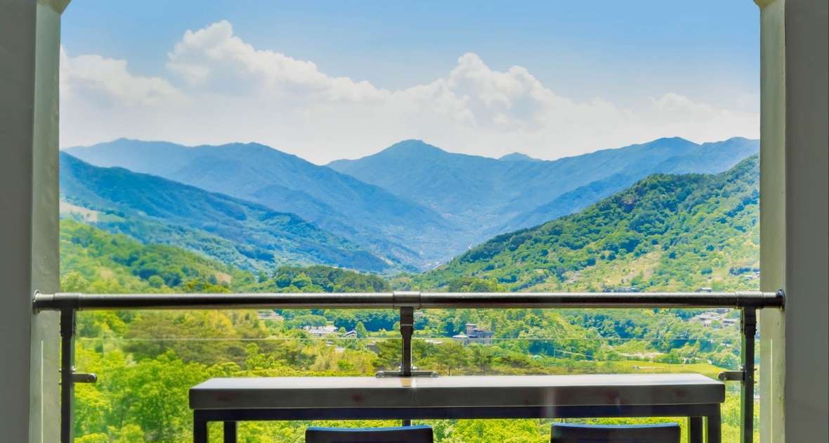 켄싱턴 지리산하동 상품의 산 전망 예시